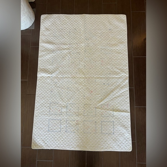 Vintage Cross-Stitch Alphabet Baby Quilt – 1970 – 38” x 56 - Picture 4 of 13